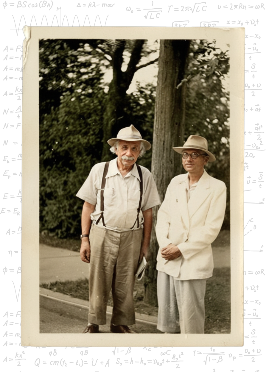 Albert Einstein and Kurt Godel